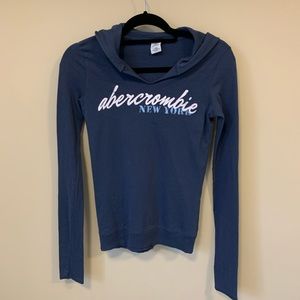 Abercrombie navy blue hoodie pullover top